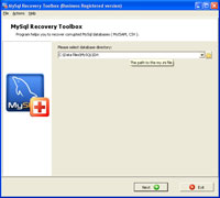 MySql Recovery Toolbox screen shot