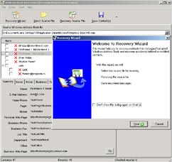 Address Book Recovery - Repair contacts from Windows Address Book