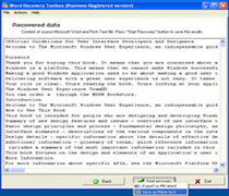 Third page of Word Recovery Toolbox - Word repair tool