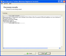 Fourth page of Word Recovery Toolbox - repair Word tool